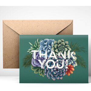 96pcs Thank You Cards Set, Blank Cards with Envelopes & Stickers, 4x6 Floral